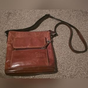 Giani Bernini Brown Leather Shoulder Bag